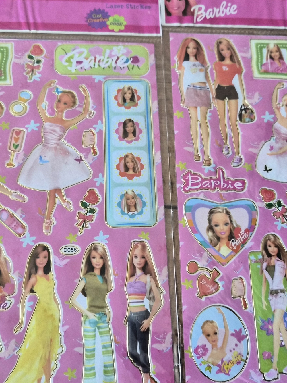 Barbie Pink Sticker Sheet for Home Party Supplies